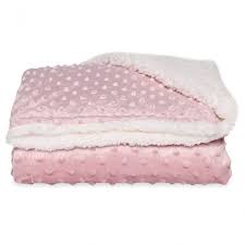 Cobertor Sherpam rosa dots 1,10 x0,90m Lao
