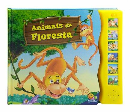 Livro mundos dos animais c/sons animais floresta