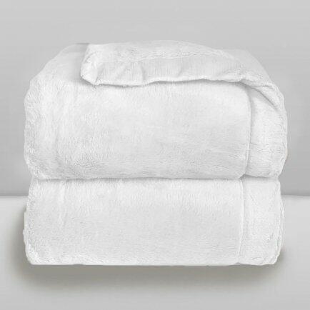 Cobertor cozy  liso branco 1,10 x0,90m Lao