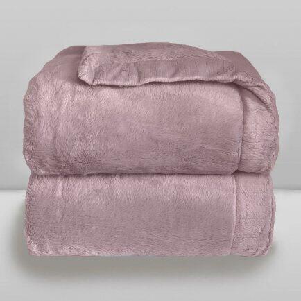 Cobertor cozy  liso rosa 1,10 x0,90m Lao