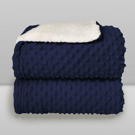 Cobertor Sherpam azul navy dots 1,10 x0,90m Lao