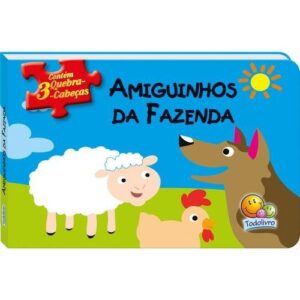 Livro amiguinhos quebra-cab. amiguinhos da fazenda