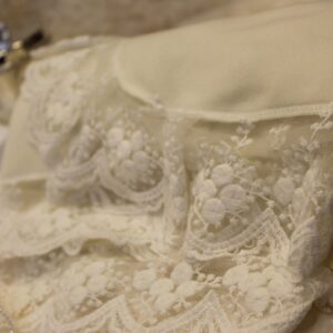 Manta de soft off white c/renda AC Baby