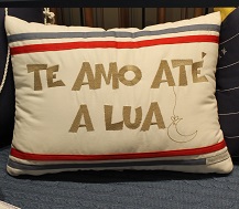 Almofada EU TE AMO ATÉ A LUA Biah