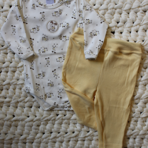 Conjunto body cachorrinho calça amarela G Piu-Piu