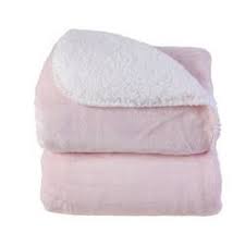 Cobertor Sherpam liso rosa 1,10 x0,90m Laço
