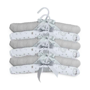 kit com 6 cabides estampa ursos cinza HUG