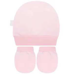 Gorro e luva de suedine rosa by tilly PM 13114