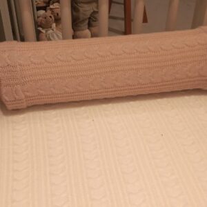 Rolinho peseira de berço tricot trança rs una FAU
