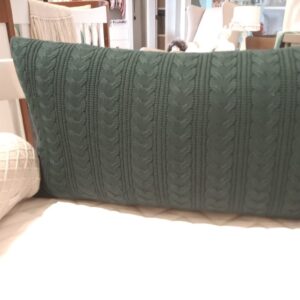 Almofada rineira 50x30 tricot trança tirreno FAU