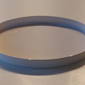 Bandeja cerâmica G oval 34x20cm branca RO528
