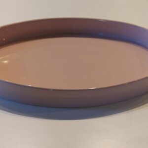 Bandeja cerâmica G oval 34x20cm rosa velho RO528C