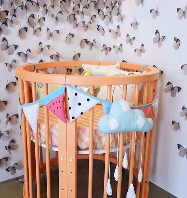 Montado como mini berço, com 77,5cm de diâmetro