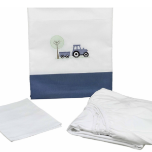 Jogo lençol berço amer. malha bordado 3pçs AC Baby