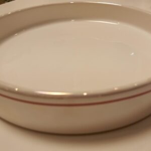 Bandeja cerâmica redonda 24x24cm per filete rosa