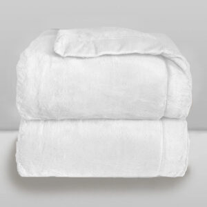 Cobertor cozy liso branco 1,10 x0,90m Laço