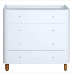 CÔMODA SLEEPER COM 4 GAVETAS laca branca