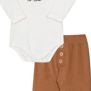 Conj body calça carrinho bege/cru G Nini Bambini
