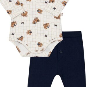 Conj body calça carrinho marinh/cru P Nini Bambini