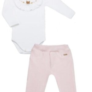 Conj body calça veludo Raposa G Mini Bear