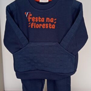 Conj casaco calça moletom marinho G Nini Bambini
