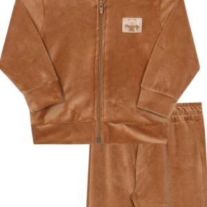 Conj casaco calça plush marrom G Nini Bambini