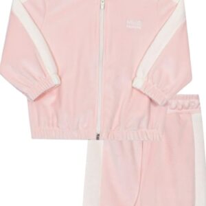 Conj casaco calça plush rosa G Nini Bambini