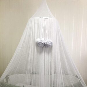 Dossel Tipo tenda em microtule branco Arte Ternura