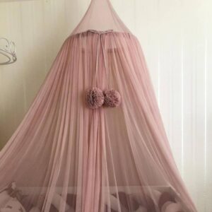 Dossel Tipo tenda em microtule rose Arte Ternura