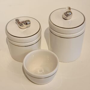 Kit ceramica 3pçs filete prata
