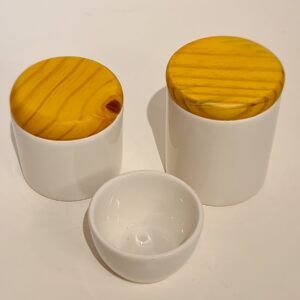 Kit ceramica 3pçs liso branco RO