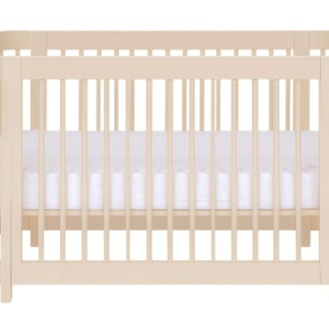 Berço Lola laca Amêndoa com pé de madeira jequitibá