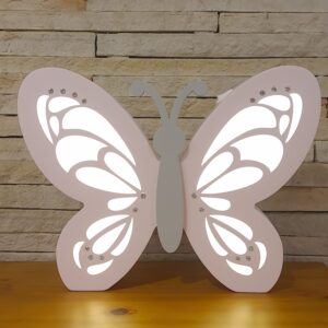 Luminária de mesa borboleta com strass - RH