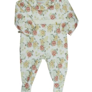 Macacão memories floral creme 0-1m Grow Up
