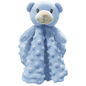 Naninha 30x30cm urso azul bebê laço
