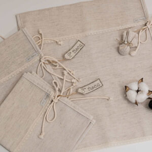 Saquinho organizador maternidade linho3pçs AC Baby