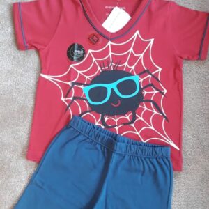 Pijama manga curta e shorts aranha verm T1 Dedeka