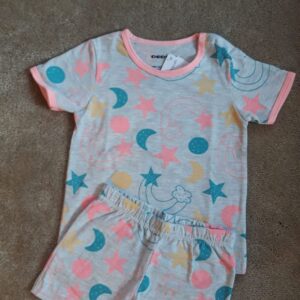 Pijama manga curta e shorts estrela rosa T2 Dedeka