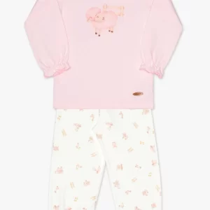 Pijama suedine animais rosa T1 24675 Dedeka