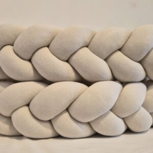 Trança p/berço tricô geada bege 4m Creative Biah