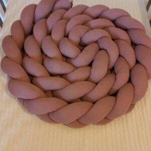 Trança p/berço tricô rosa prata creative 4m Biah