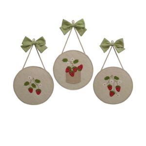 Trio painéis doce morango Clarear