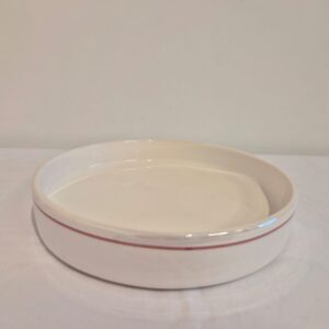 Bandeja cerâmica redonda 24x24cm per filete rosa