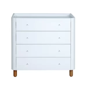 Cômoda 702 com 4 gavetas laca branca