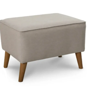 Pufe Century pés de madeira tecido C