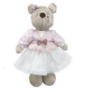 Ursa de pelúcia Kikinha Ma Vie Rosa ou bege 1188
