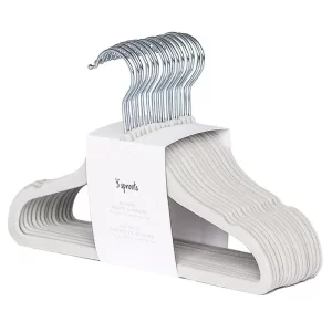 Kit 15 cabides veludo cinza bup baby 5294