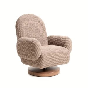 Poltrona Curve Pé giratório e balanço - tecido A