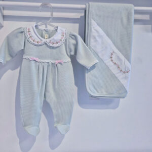 Macacão c/manta bordado Alice PP Poupon