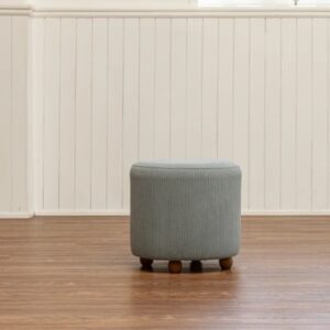 Puffe Dot com pés madeira